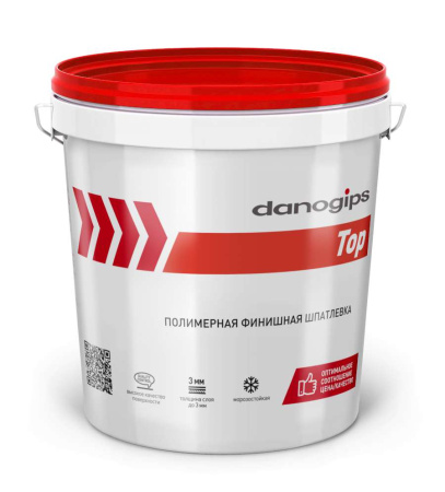 Шпатлевка финишная полимерная DANOGIPS TOP (15 л)/24кг (33) 