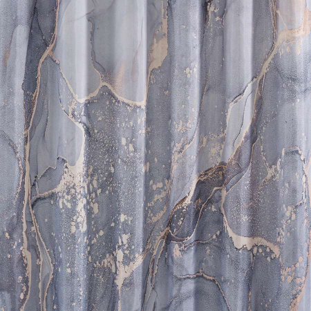 Штора д/ванны Санакс 180х180 с рисунком серые разводы/01-93