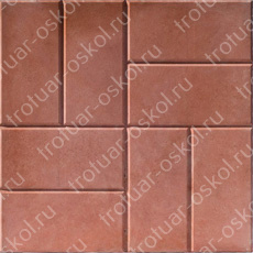 Плитка цем.-песч. 8 кирпичей 400*400*50 красн. (6,25шт/м2)