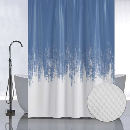 Штора д/ванны Санакс 180х180 ПЕРЕХОД СИНИЙ/05-04