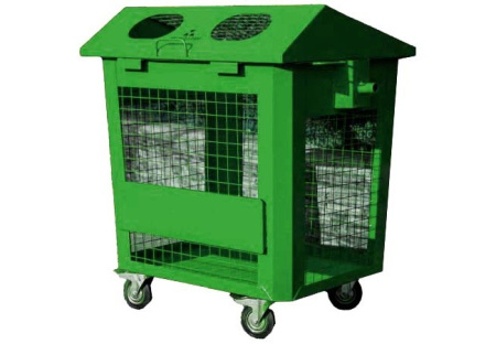 Контейнер для ТБО метал, сетчатый, окраш, зеленый V=1,1м3 (МК-1,1S)