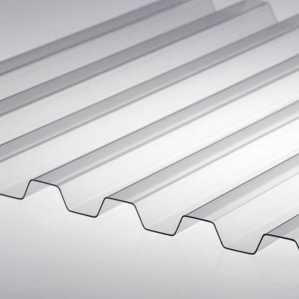 Профилированный монолитный поликарбонат 0,8мм трапеция 1050*2000мм ПРОЗРАЧНЫЙ Юг-ойл- пласт