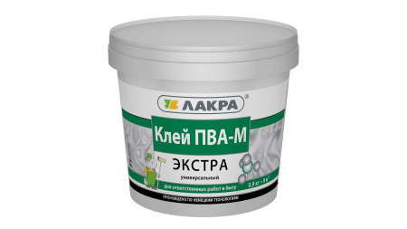 Клей ПВА-М Универсальный Экстра 0,9кг Лакра