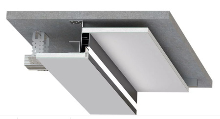 Профиль Б 01 Белый муар (2м)  (переход уровня 7 см)