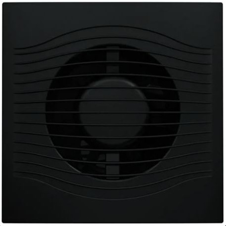 Вентилятор осевой D100 SLIM 4C Matt black  (шар/подш)  с обр. кл. декоративный  ЭраВент