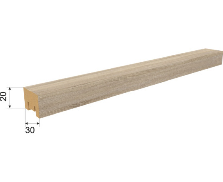 Рейка интерьерная МДФ Милана Дуб сонома 20*30*2700мм STELLA (8)