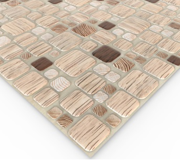 Панель ПВХ 0,3 самоклеящаяся серия "Эффект" мозаика "Ритм" 474*474***