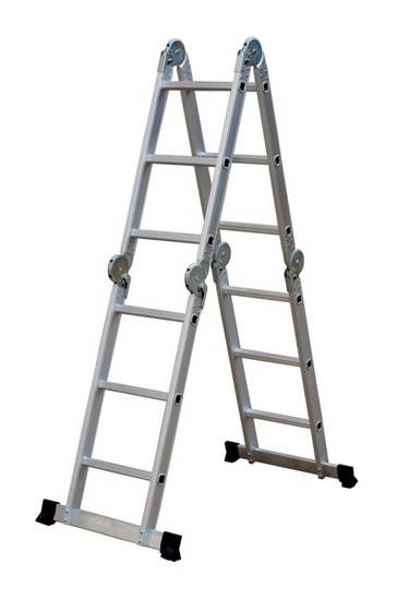 4706 Стремянка алюминиевая-трансформер Sarayli 4х6 18,2кг       