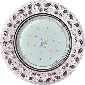 Светильник Ecola GX53 H4 LD7040 "Бабочки" подсв. 4К Светло-роз/хром 35х125 FP53CBEFB GX53