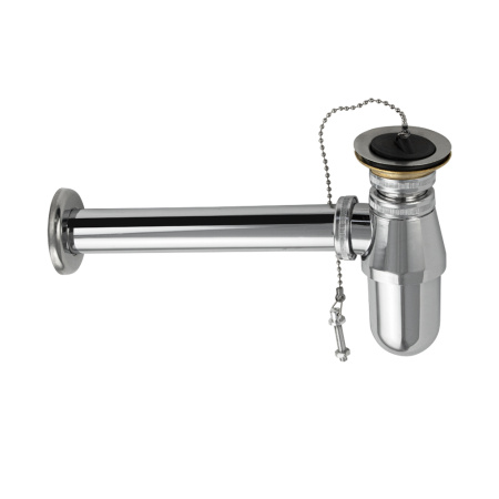 Сифон д/умыв. 8723 гориз.выход с отводом, латунь 