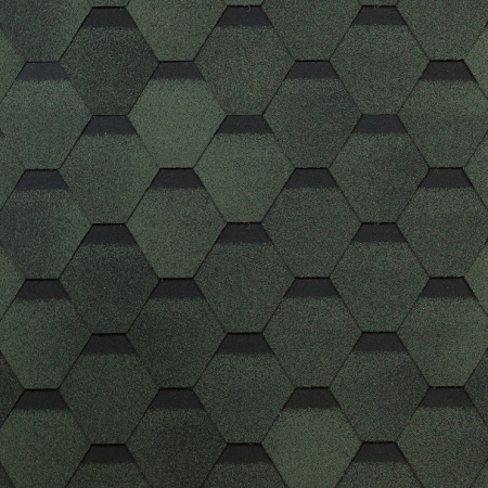 Гибкая черепица ШИНГЛАС Оптима Соната зеленый  (уп 3 м.кв)