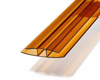 Профиль соединительный неразьемный НР 10мм Бронза(янтарный) 6м (5) Юг-ойл- пласт