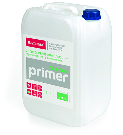 Грунт глубокого проникновения Силиконовый Праймер 10л Bayramix 