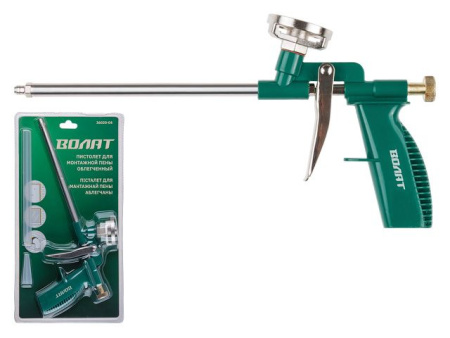 36020-04 Пистолет для монтажной пены облегченный ВОЛАТ (в комплекте 4 насадки)