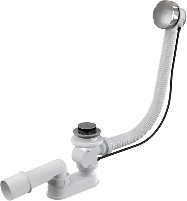 AM PM Слив-перелив полуавтомат для ванны с гофрой 600 мм W90A-000-OFI*