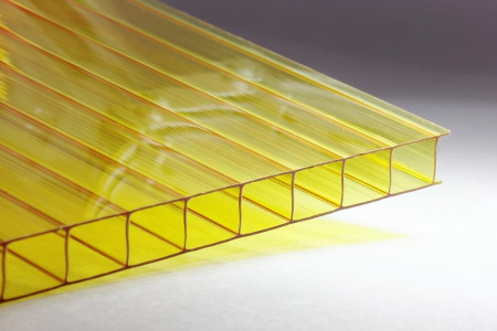 Поликарбонат 12000х2100х10  ЖЕЛТЫЙ СОТАЛАЙТ Юг-ойл- пласт