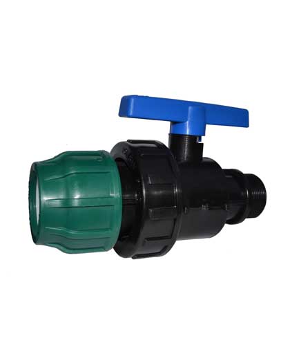 Кран шаровый 40х1 1/4 нар. резьба ПНД