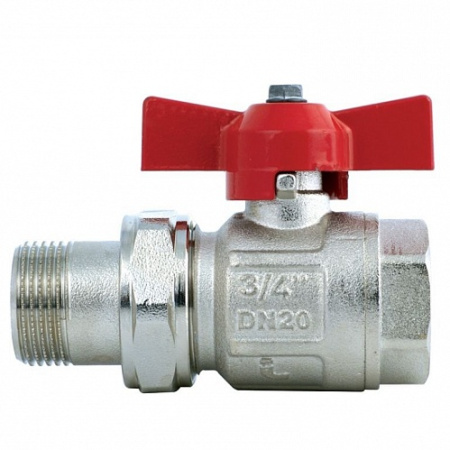 Кран шар. угл. с нак. гайкой 1/2 баб.(амер) ITAP