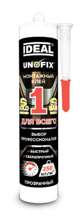 Клей Монтажный УноФикс Соло-250 250/280г прозрачный на основе каучука/12
