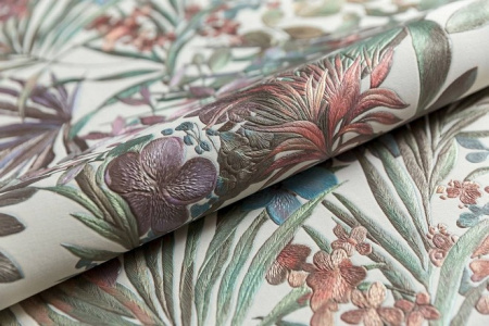 КМ5903 Обои KERAMA MARAZZI  виниловые Джангл мотив, светлый цветной. 1,06х10м (4)