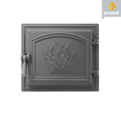 Дверка ВЕЗУВИЙ каминная 261 Антрацит посадочный размер, мм 210х250