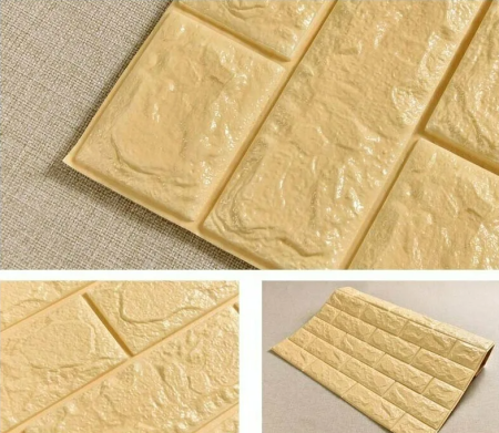 Панель вспененный ПЭТ "Кирпич песочный" 700*770 мм Грейс (30)***