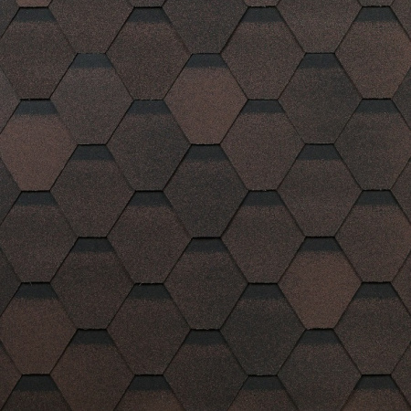 Гибкая черепица ШИНГЛАС Оптима Соната коричневый  (уп 3 м.кв)