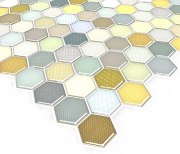 Панель ПВХ 0,3 самоклеящаяся серия "Эффект" соты "Магия" 469*475***