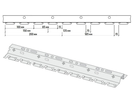 Гребенка BTN    L=4.00 (А)  ( мет.проф) ЭК (20) 