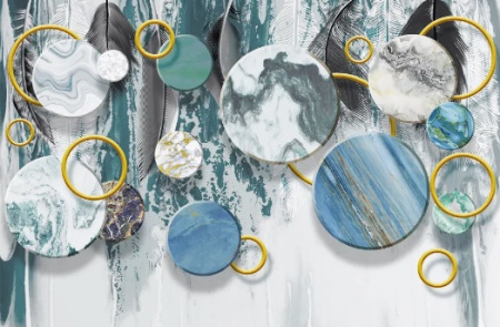 Фотообои Viktori  Flizzetto Мраморное панно 4*2,7м /р-24213147