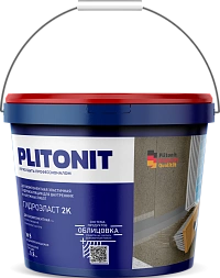 Гидроизоляция PLITONIT ГидроЭласт  2К (сух.) - 12,5 + (жидк) - 4 двухкомпонентная 16,5 кг (33)