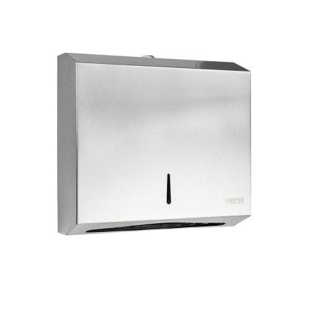 Диспенсер д/бум.полотенец BRIMIX 901 Z сложения на 2 пачки, нерж сталь