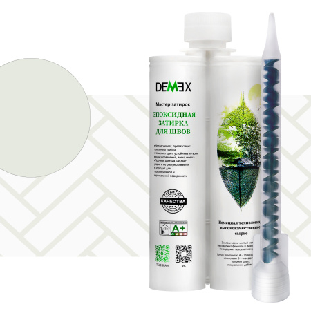 Затирка эпоксидная двухкомпонентная глянцева DEMEX 101 Белое облако
