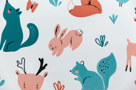 КМ7806 Обои KERAMA MARAZZI виниловые Уик-энд мотив, оранж-син животные, 1,06х10м (4)