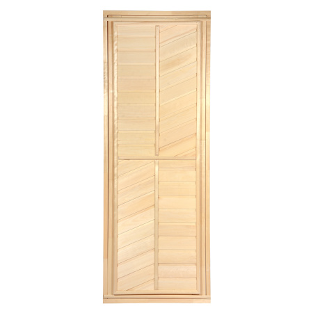 Дверь глухая, гориз.-диагон 1,9*0,7м, липа, класс А,короб из сосны,с ручками и петлями БАННЫЕ ШТУЧКИ