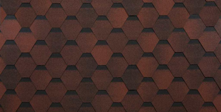 Гибкая черепица ШИНГЛАС Оптима Соната красный  (уп 3 м.кв)