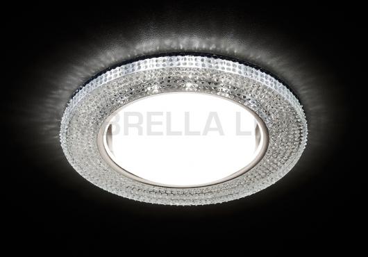 Светильник Ecola GX53 H4 LD7069 "Модерн" подсв. 4К  хром/прозрачный FT53CMEFB 