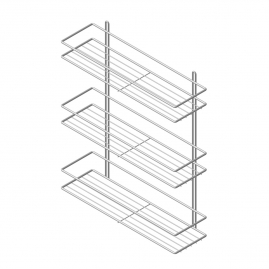 Полка прямая 3 ярус ПП Хром зеркальный П0001496