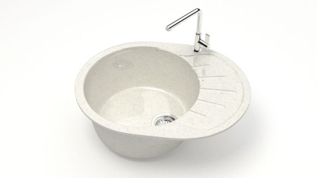 Z010Q07 Мойка Тейлор круглая с крылом 44х57 ХЛОПОК (GM17)