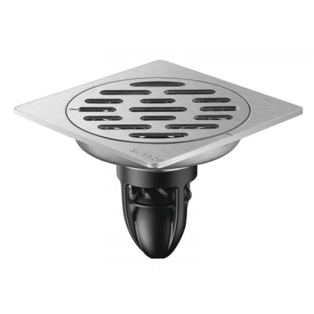 Трап MAGdrain РС 01 Q50-G 100х100, магнитный клапан, нерж.полиров.блестящий
