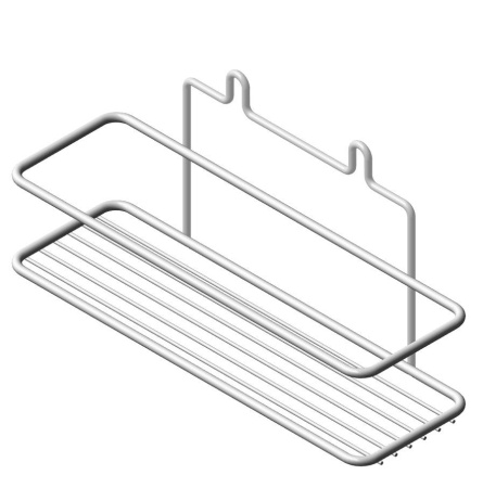 Полка навесная внутренняя 250х85х125 ПП Белый муар П0001288