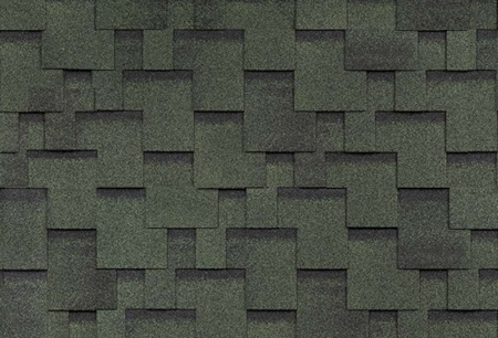 Гибкая черепица ФИНСКАЯ ЧЕРЕПИЦА  АККОРД Зеленый (уп 3,0 м.кв )