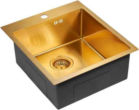 Мойка Paulmark FAVOR нерж 450х510мм PM214551-BG брашированное золото