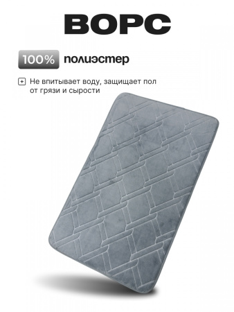 Коврик д/ванны 50х80 Fresh Звенья серый HYFE24001 grey/14725