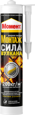 Клей Момент Монтаж Сила Вулкана 400г Светло-серый (12)