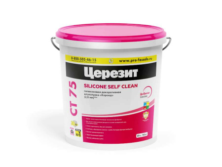 СT 75/25 ЦЕРЕЗИТ Декоративная штукатурка силикон. короед 2,0 мм база 