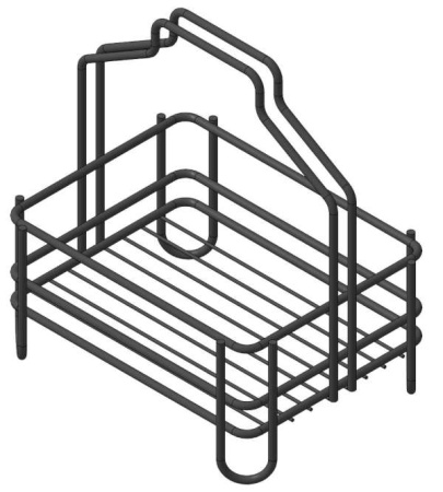 Корзина на ножках 200х150х235 ПП Черный муар П0001297