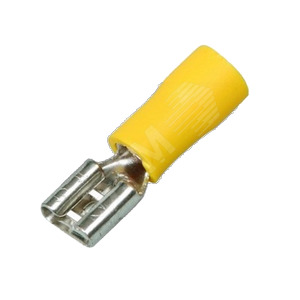 Разъем РпИм 5,5-6-0,5 желтый плоск."мама" (100шт/уп)