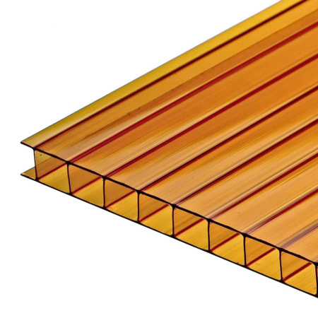 Поликарбонат 12000х2100х 6 Бронза(янтарный) Berolux Юг-ойл- пласт