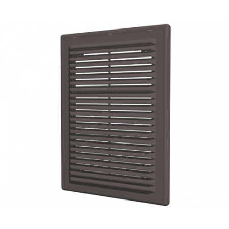 Решетка вент. 2525Р коричн. разъемная с москитной сеткой    60